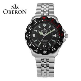 [OBERON] OB-902 SVBK _ Japan Movement, Stainless Steel, Waterproof, Quartz, Men Watches, Fashion Business Casual Men's Watches
